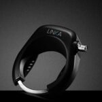 Antivol connecté Linka Smart Lock noir avec technologie Bluetooth vue avant