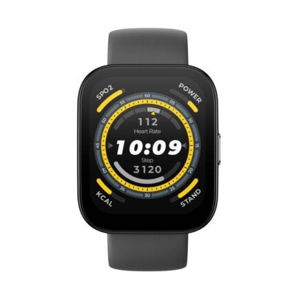 Amazfit Bip 5 avec interface smartwatch moderne et lumineuse