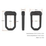 Antivol Hiplok D1000 noir en forme de U vu de face