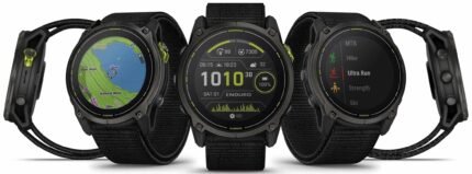 Garmin Enduro 3 portée au poignet pendant une sortie trail