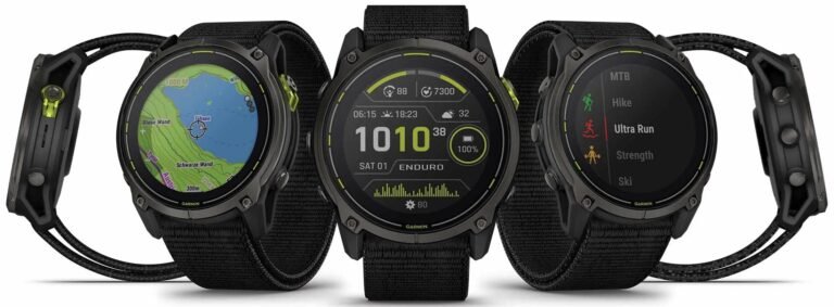 Garmin Enduro 3 portée au poignet pendant une sortie trail