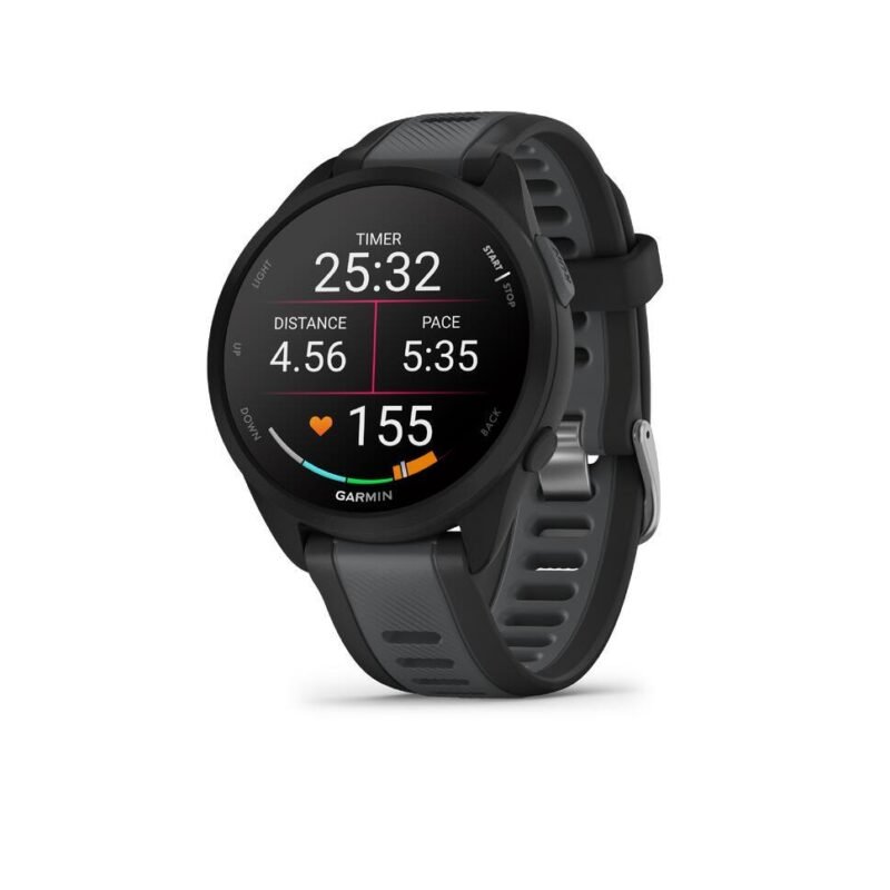 Montre Garmin Forerunner 165 Music noire vue de face