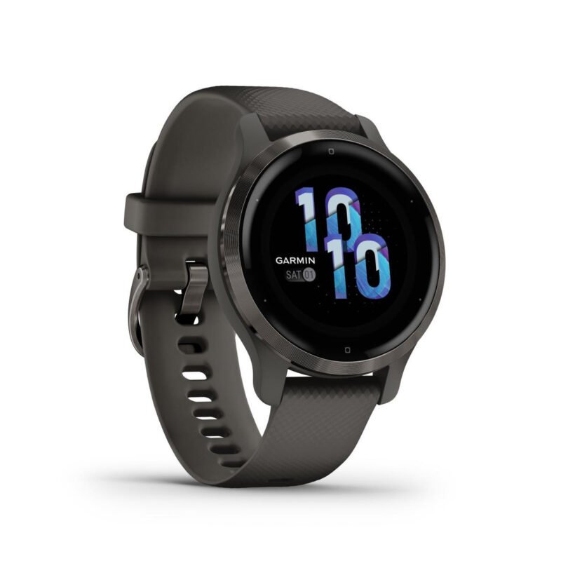 Garmin Venu 2S portée au poignet avec écran AMOLED actif