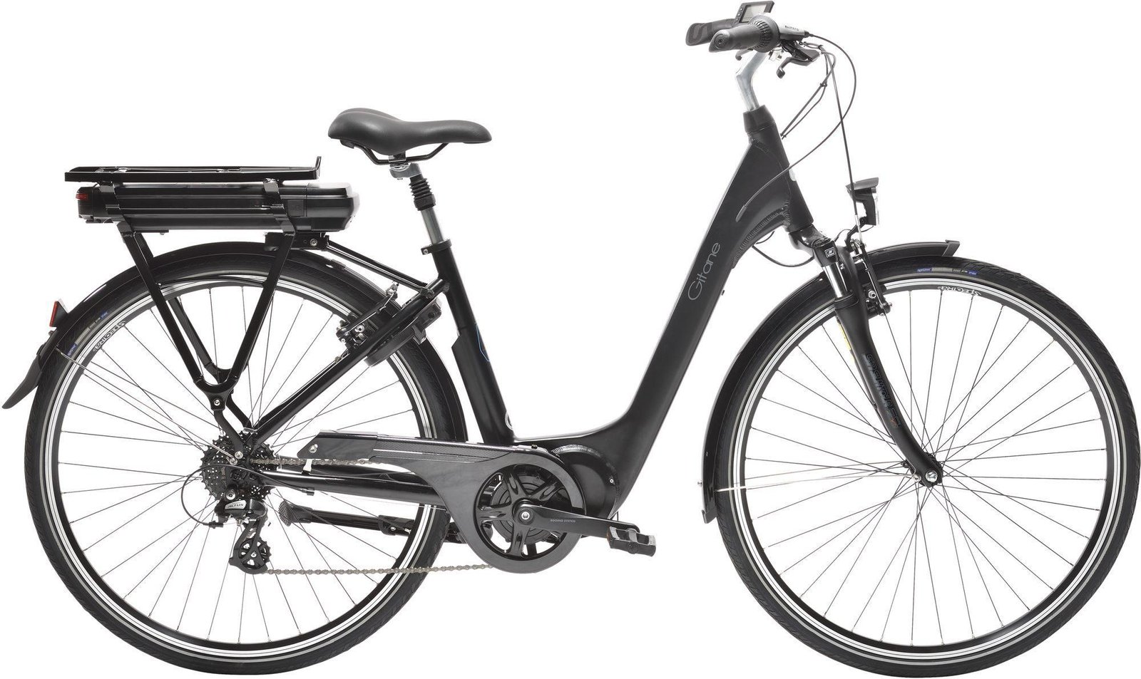 Gitane ORGAN’e-Bike Central Vélo Électrique Shimano Vélo électrique Gitane ORGAN’e-Bike Central noir avec moteur Shimano