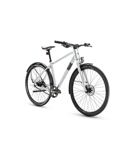 Gitane Soho 1 Argent Vélo Urbain Entretien Zéro Courroie Vélo urbain Gitane Soho 1 éclairage B&M IXON Eyro 30 lux rechargeable USB