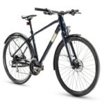 Gitane Soho 2 bleu nuit pneus Hutchinson Overide 700x35C roues 28 pouces