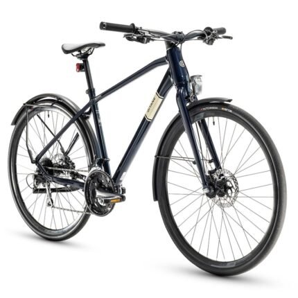 Gitane Soho 2 bleu nuit pneus Hutchinson Overide 700x35C roues 28 pouces