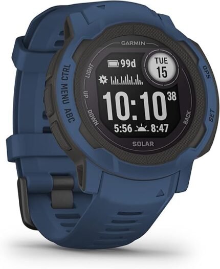 Garmin Instinct Solar bleu avec recharge solaire Power Glass