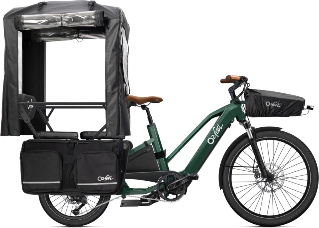 Vélo cargo électrique O2feel Equo 4.1 avec moteur Shimano performant