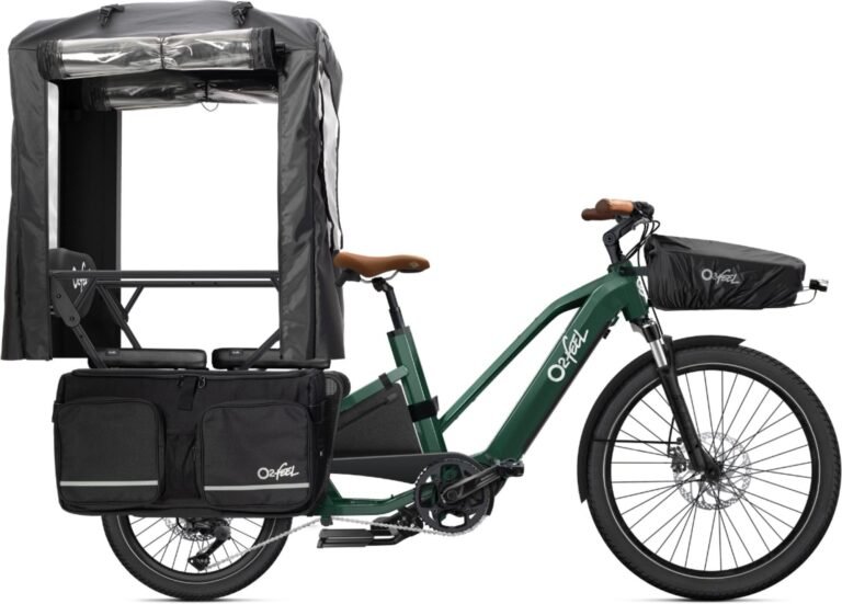 Vélo cargo électrique O2feel Equo 4.1 avec moteur Shimano performant