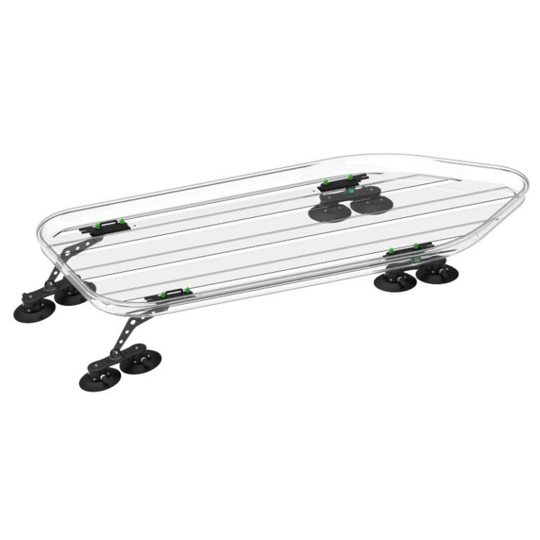 Vue latérale du TreeFrog 22X monté sur une voiture