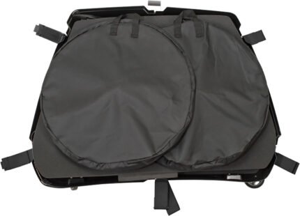 Valise B&W bike box 2.0 ouverte avec vélo